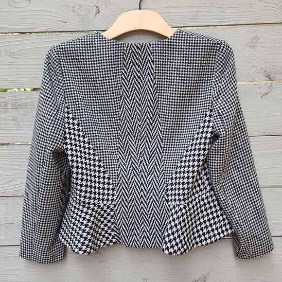 NWT Ann Taylor Herringbone Houndstooth Wool Blend Jacket Skirt Set - Picture 11 of 16